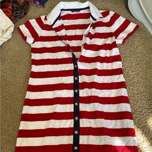 Brooks Brothers Red and White Striped Dress